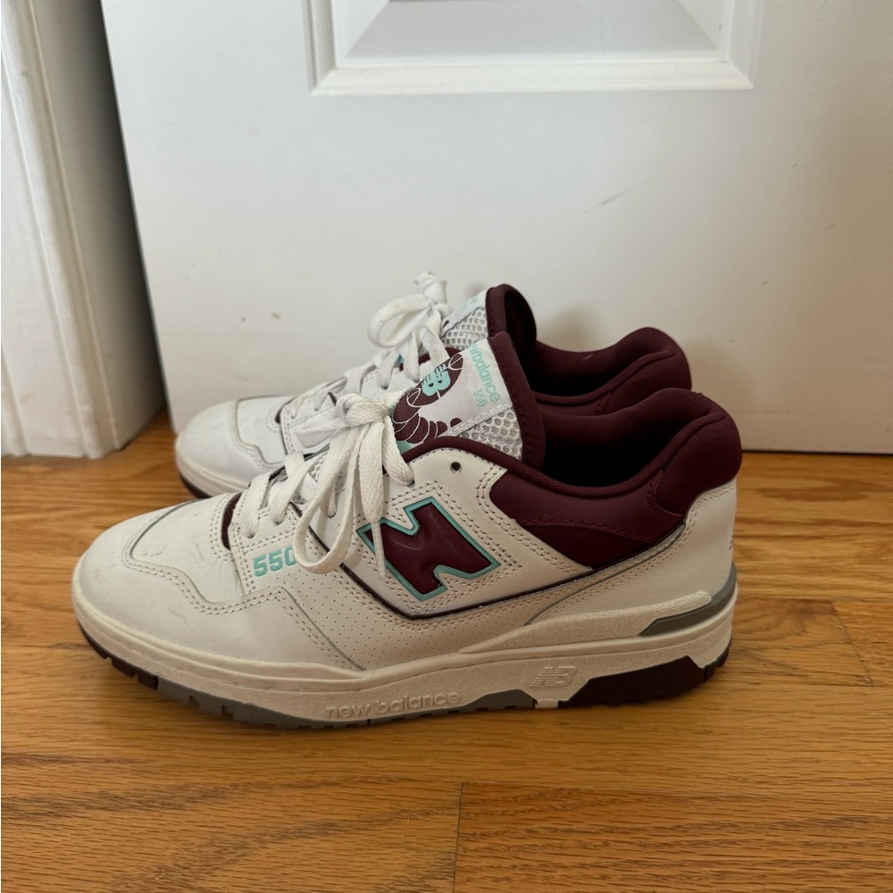 New Balance 550 Burgundy Cyan